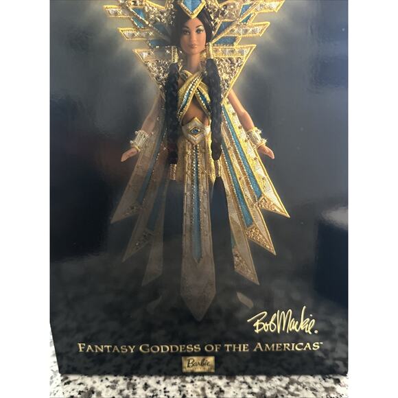 Barbie Bob Mackie Fantasy Goddess of the Americas Doll 2000 Limit Edition New - Picture 2 of 9
